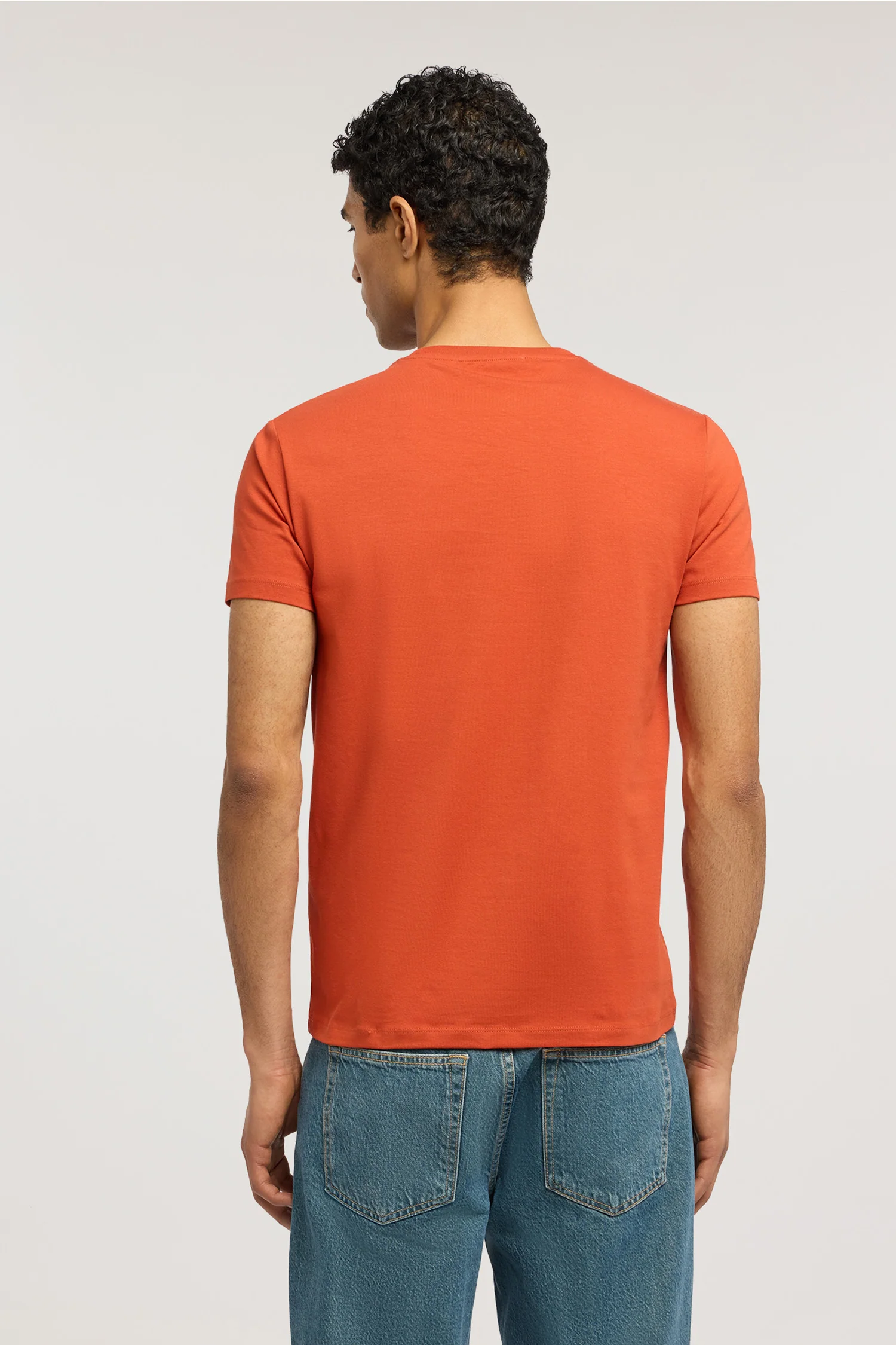 Slim-fit stretch jersey T-shirt with embroidery - Image 2