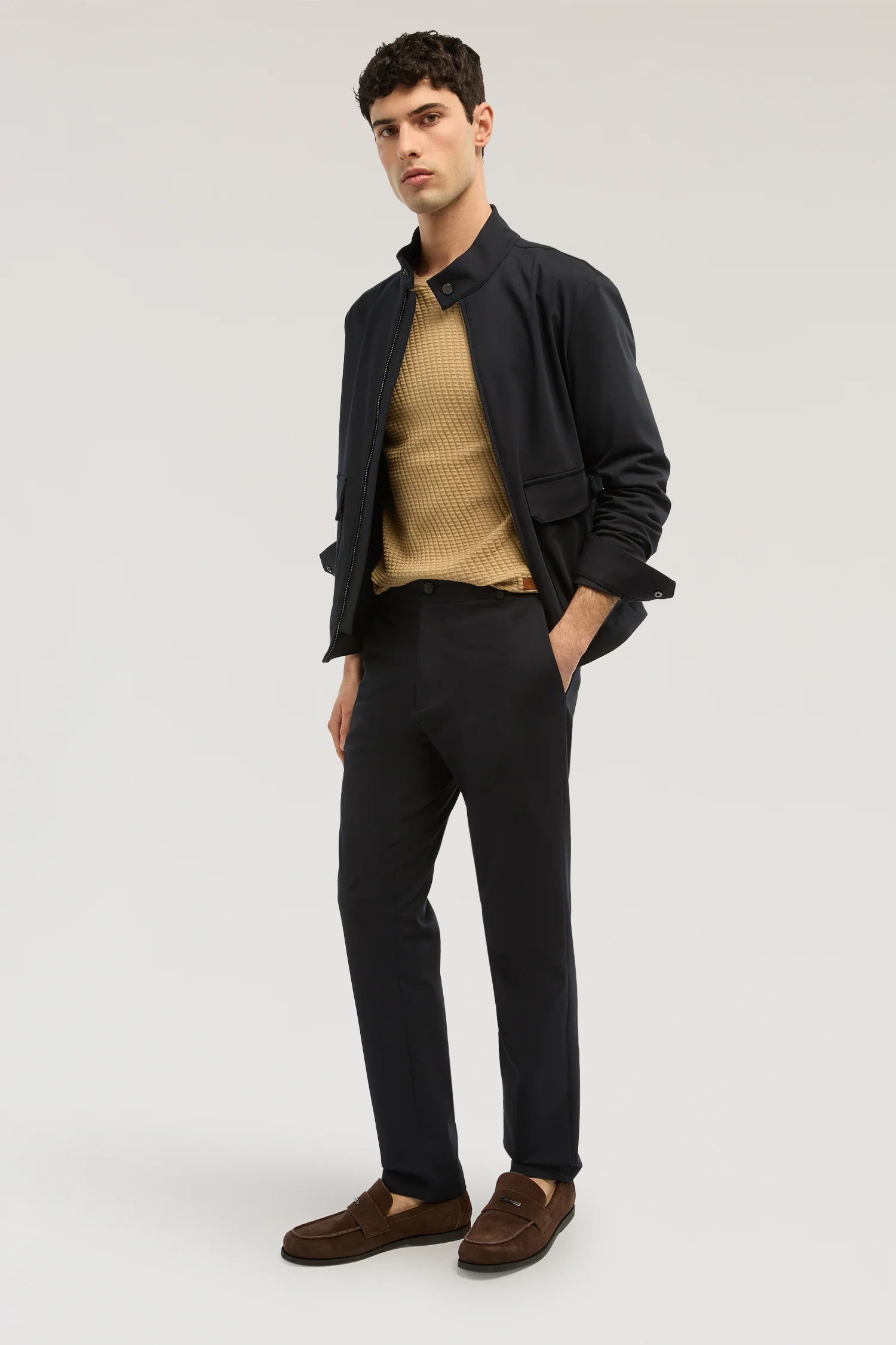 Slim-fit viscose trousers - Image 4