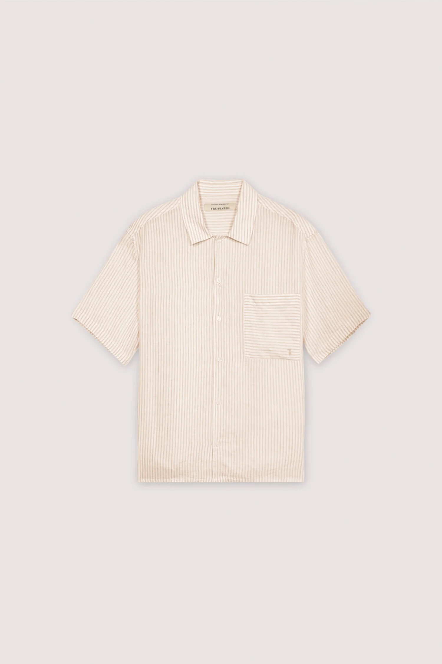 Striped linen bowling shirt - Image 5