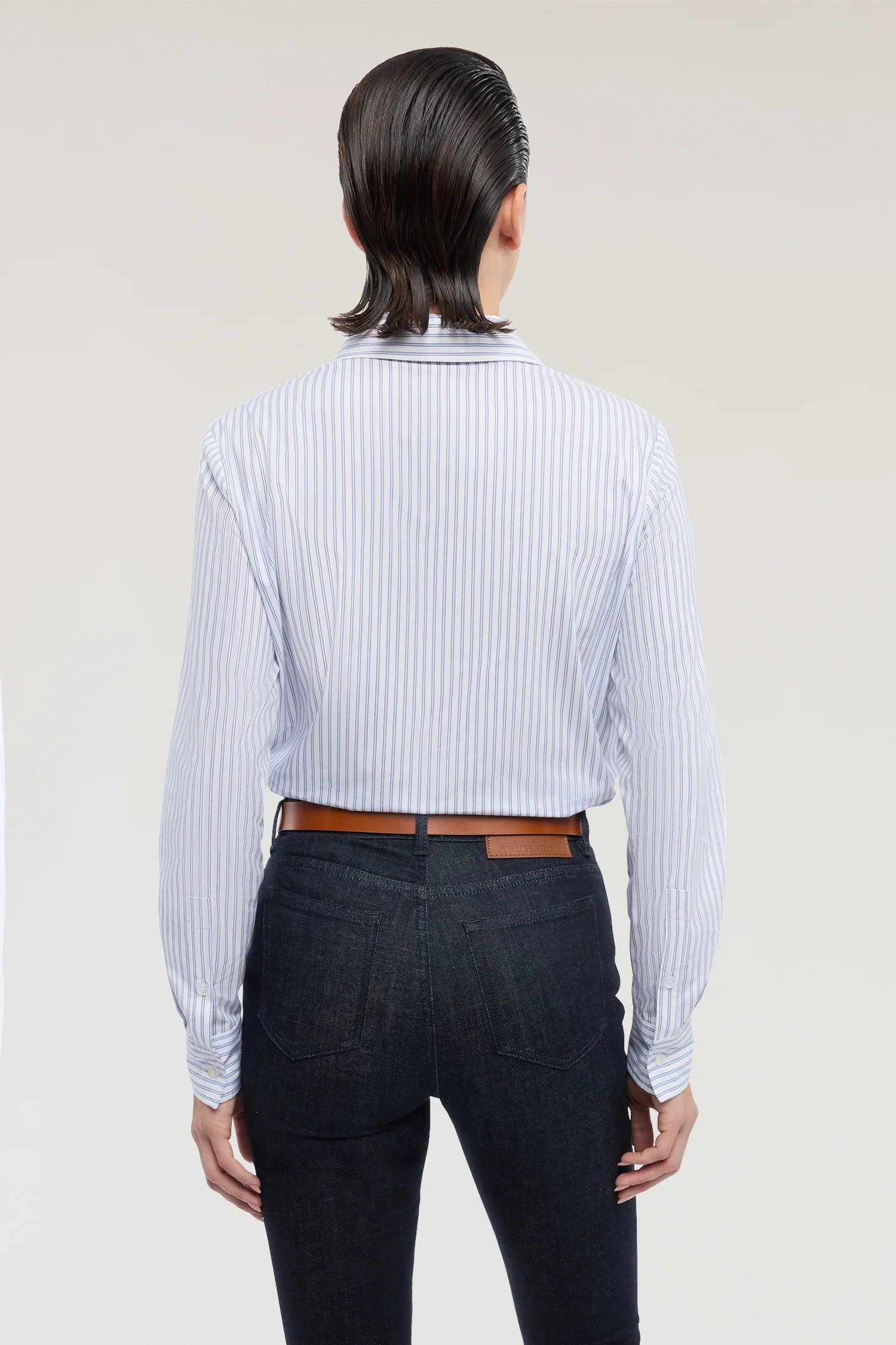 Striped poplin overshirt - Image 3