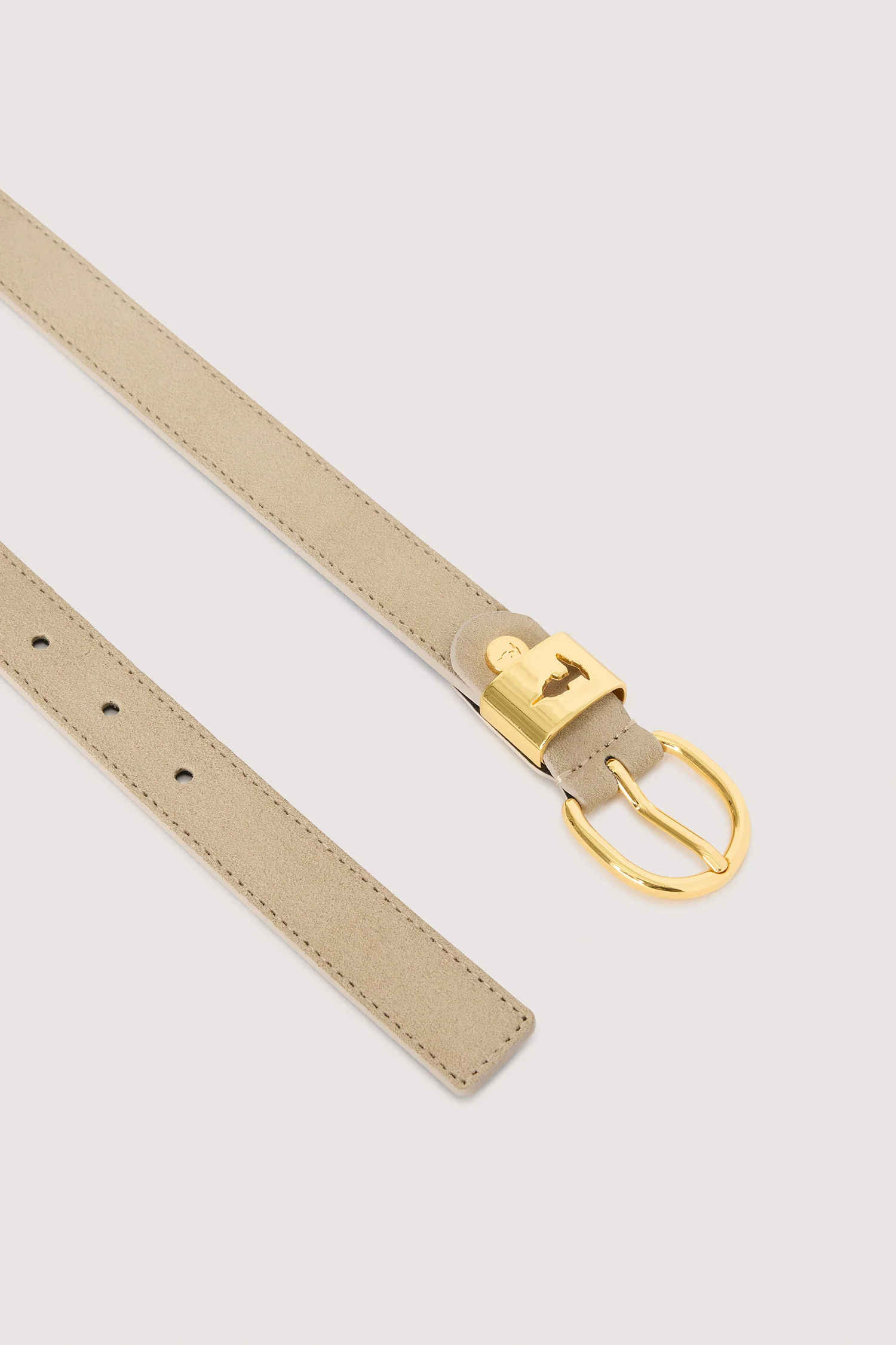 Suede belt with metal loop - Image 5