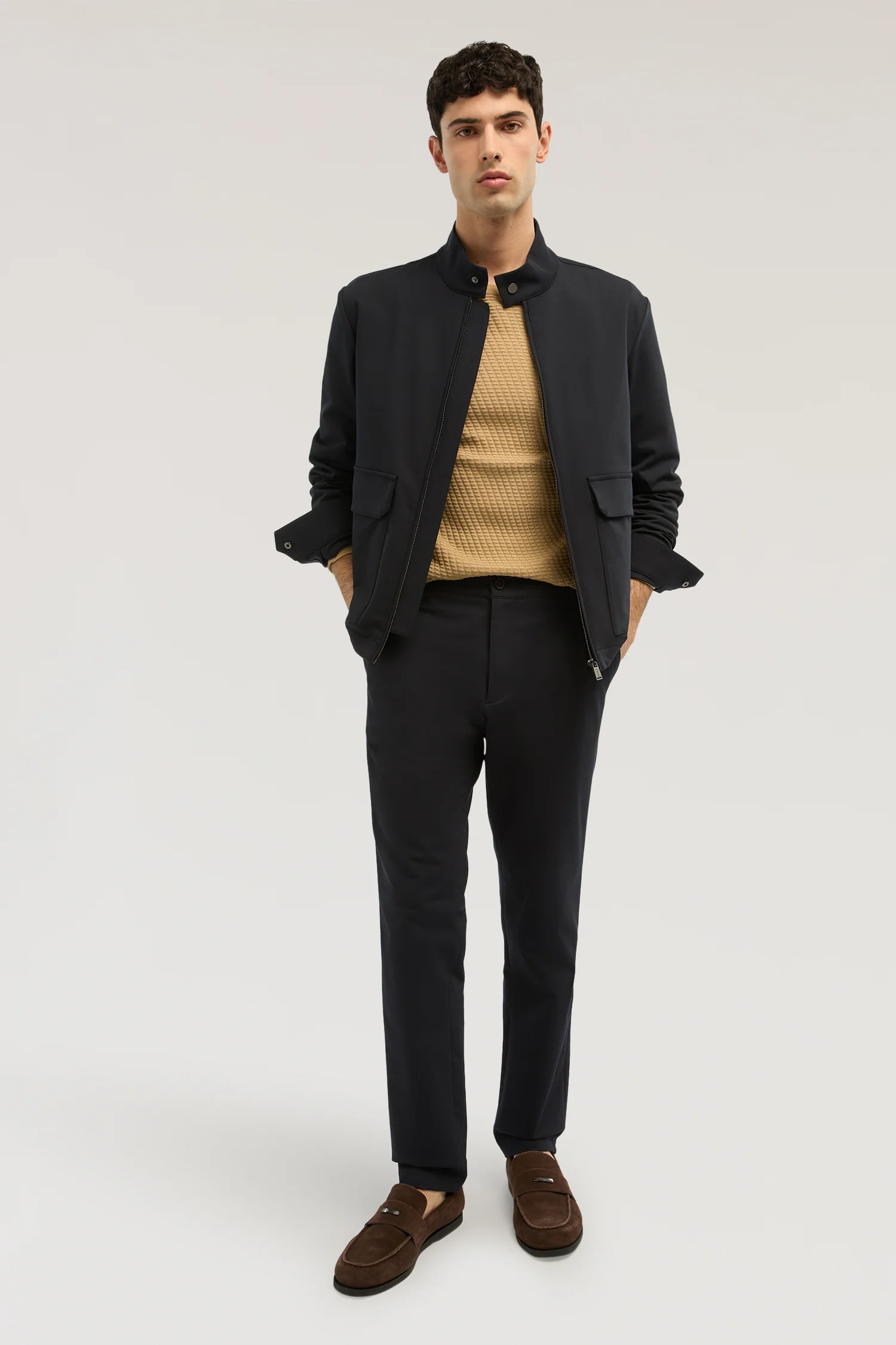 Tech viscose bomber jacket - Image 3
