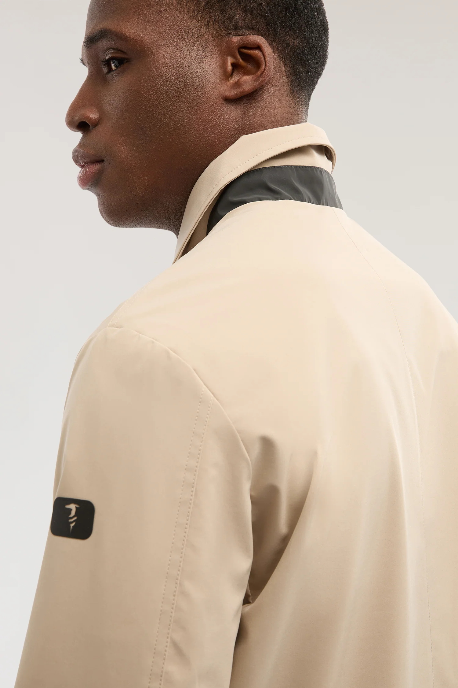 Technical car coat in water-repellent microfibre - Image 3