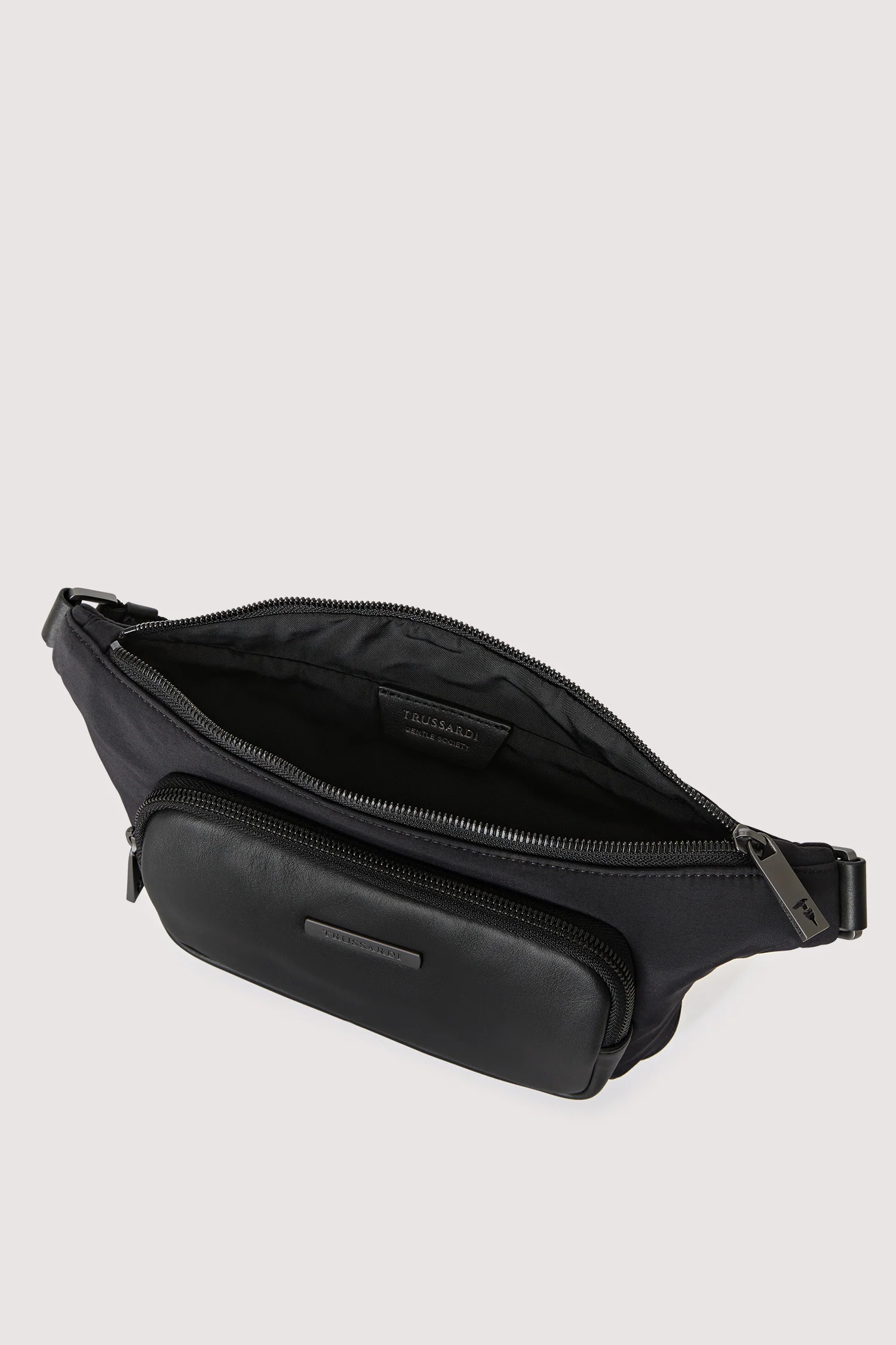 Travel Bum Bag in Nylon and Leather - Image 5