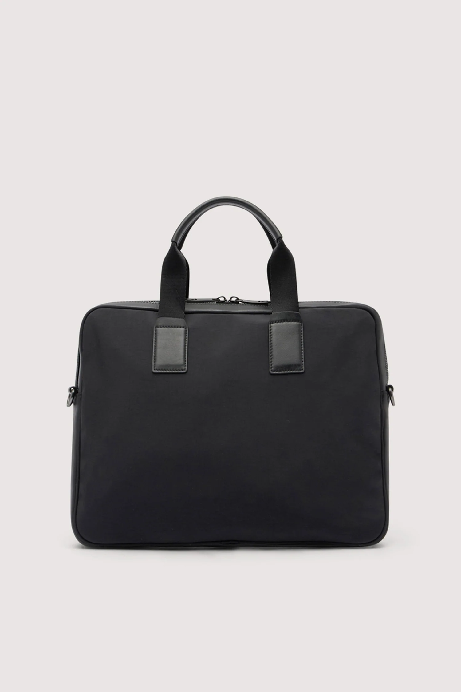 Travel document bag in nylon and leather - Image 3