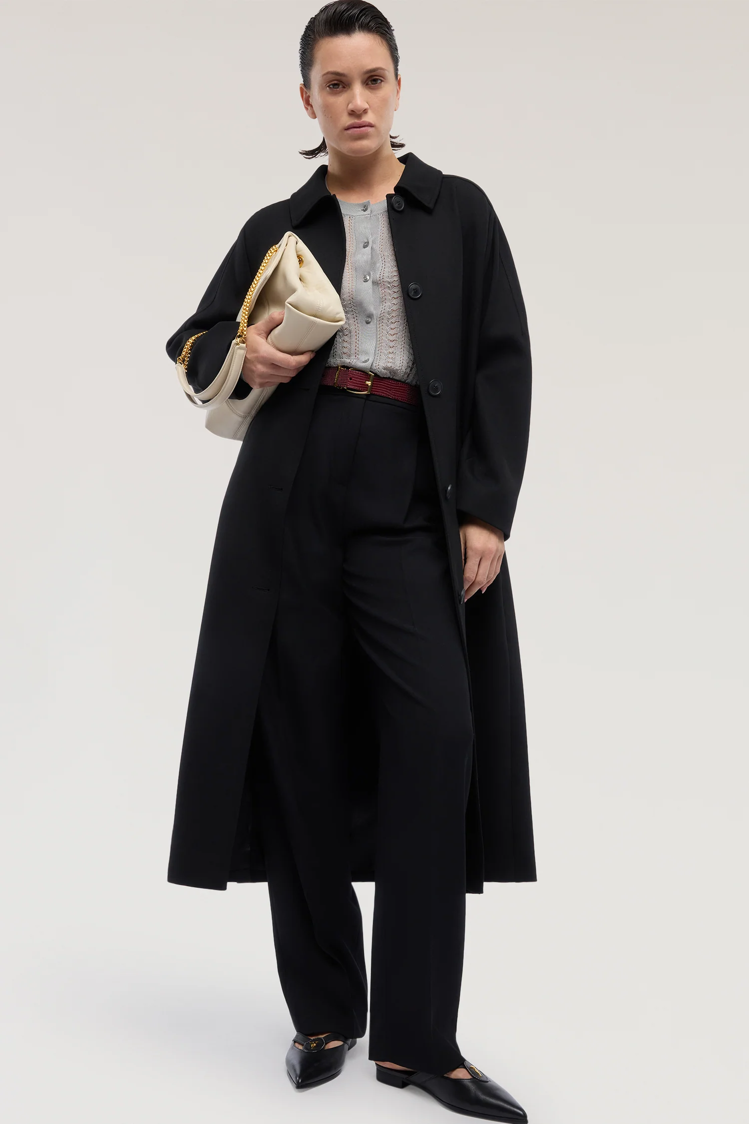 Trench in light wool - Image 4