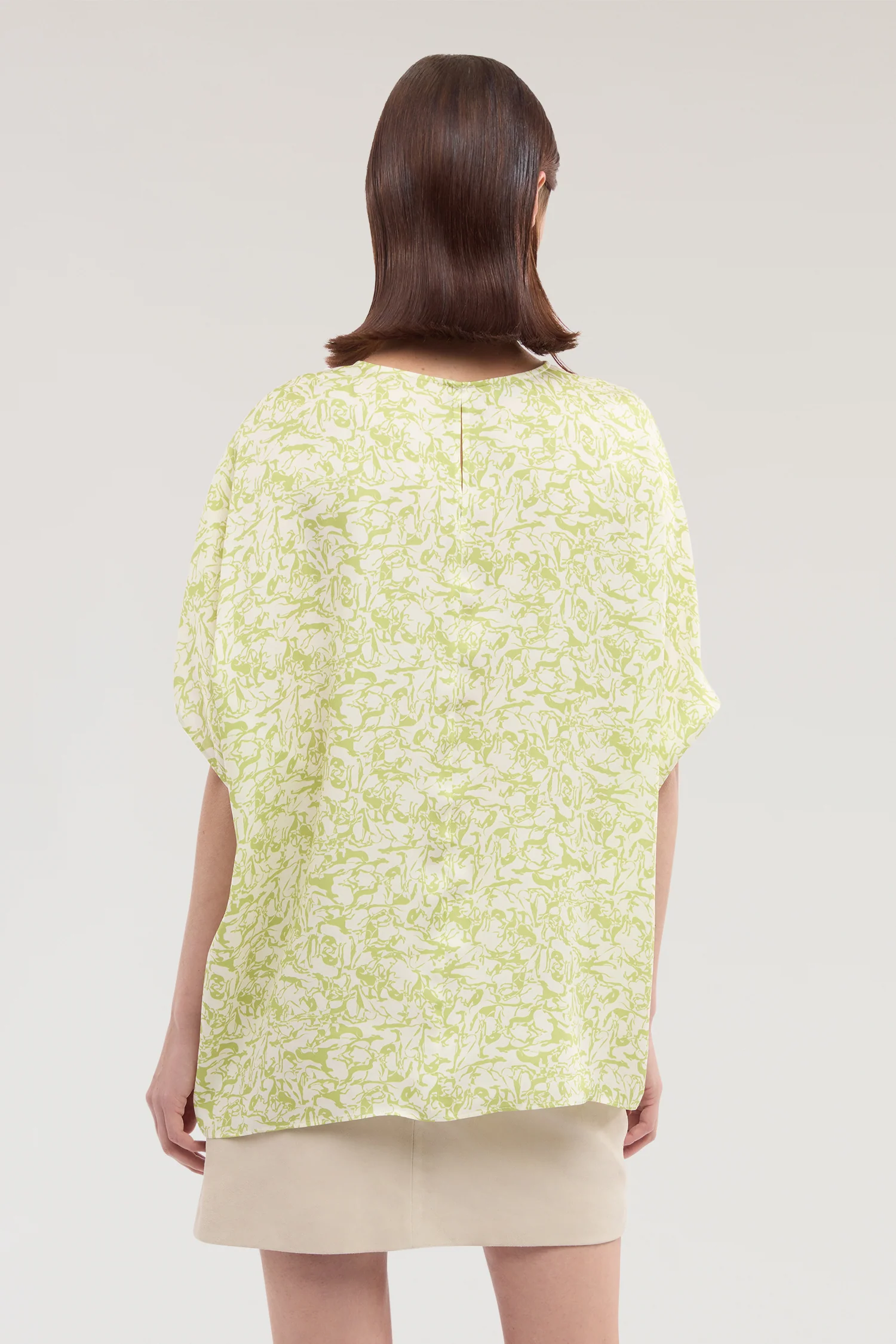 Tulip sleeve top with viscose print - Image 3