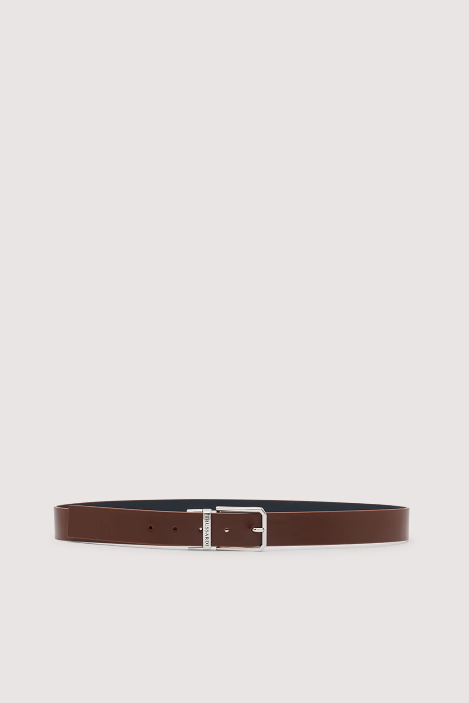 Two-tone reversible leather belt