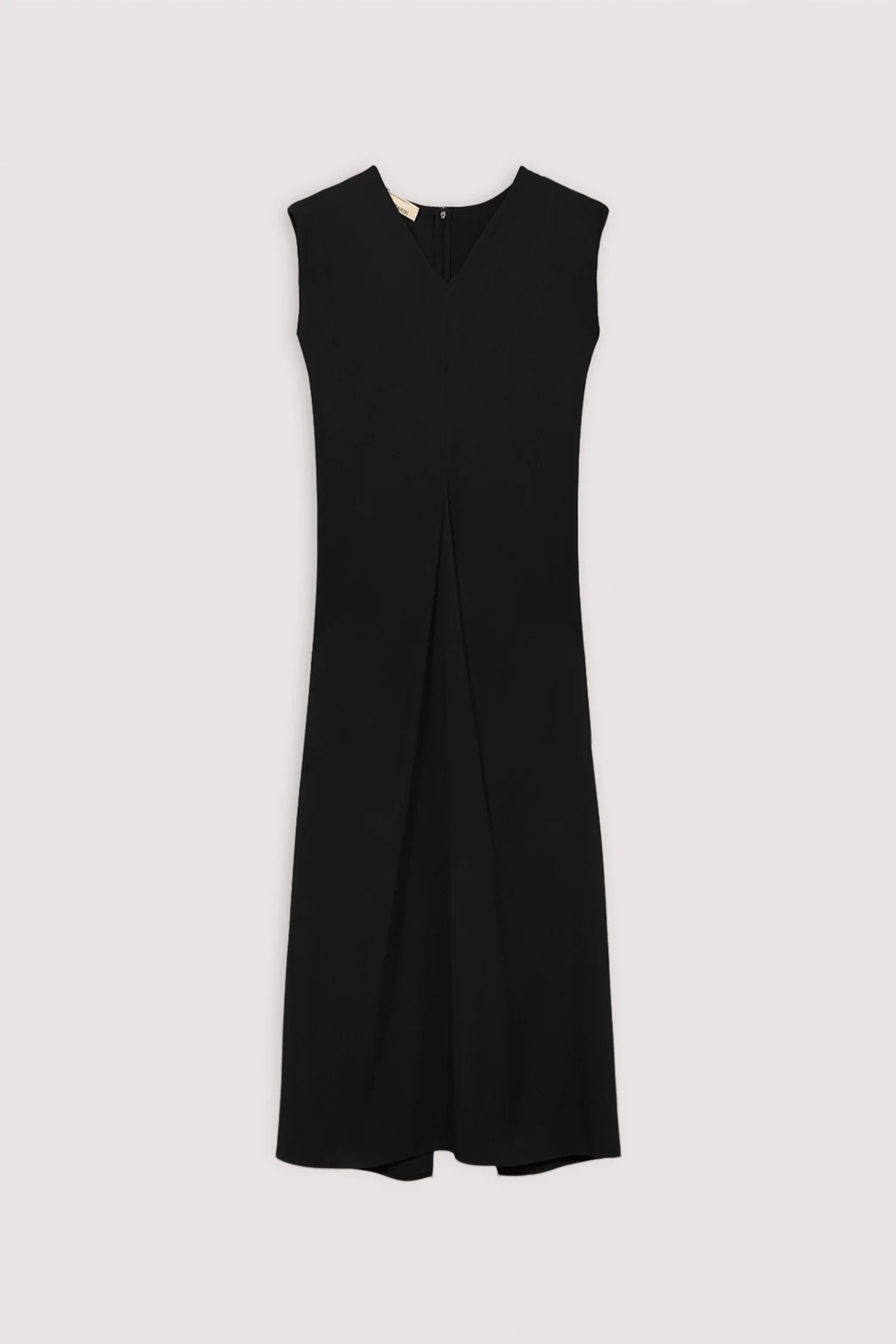 V-neck dress in viscose twill - Image 5