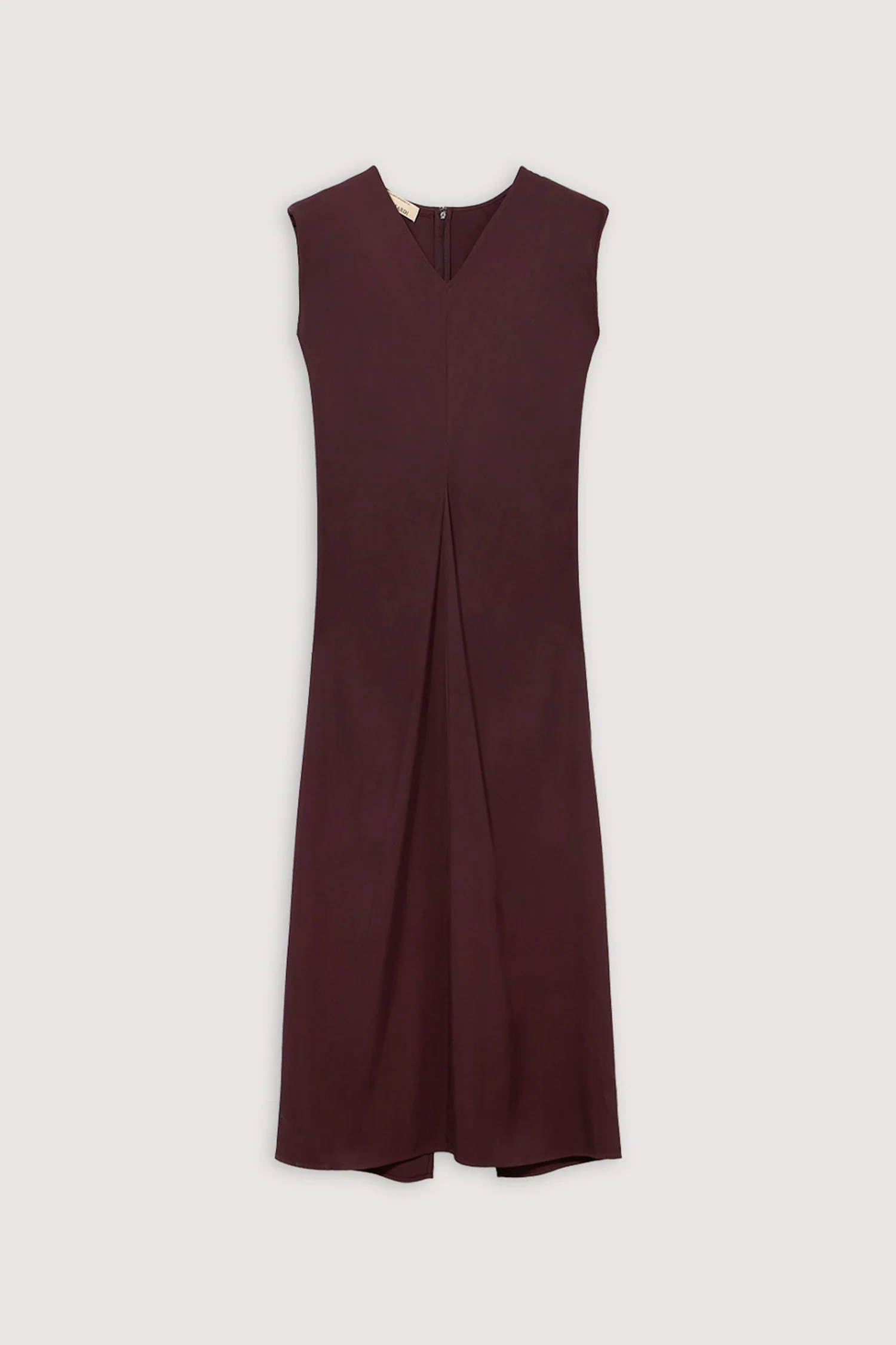 V-neck dress in viscose twill - Image 5
