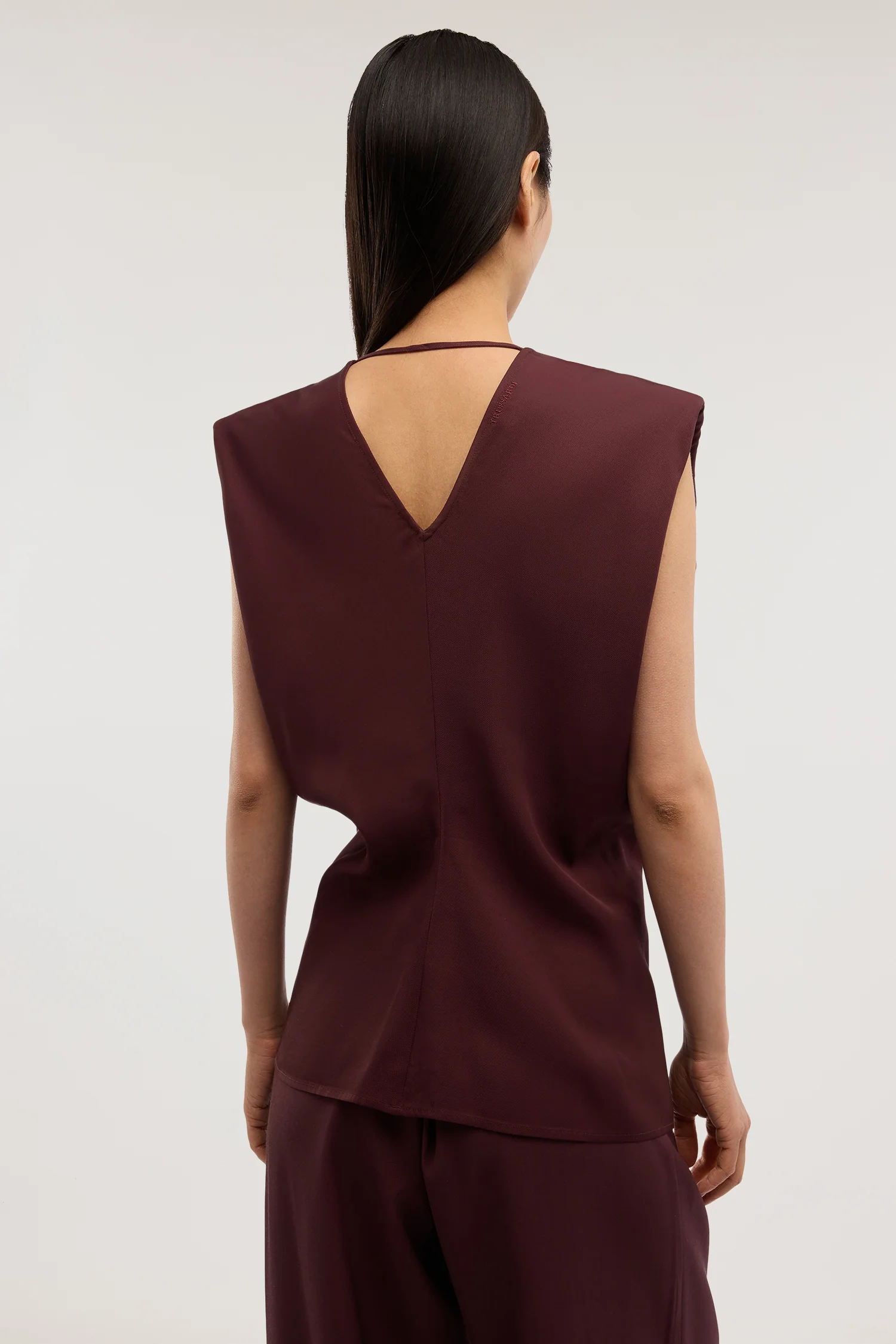 V-neck top in viscose twill - Image 2