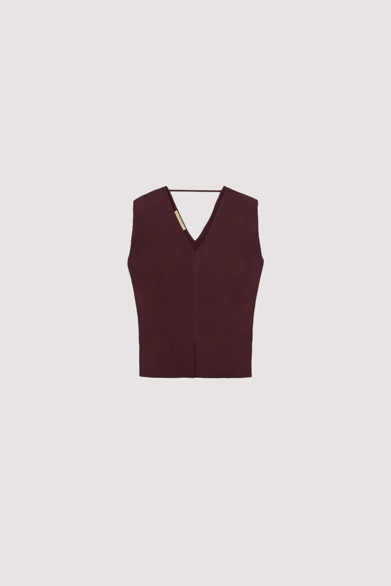 V-neck top in viscose twill - Image 5