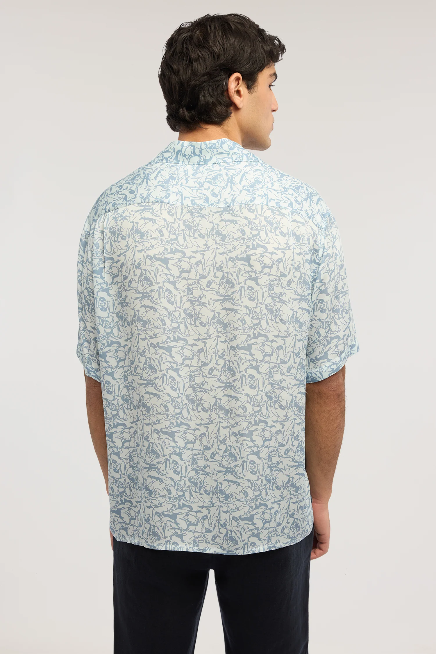 Viscose bowling shirt with print - Image 2
