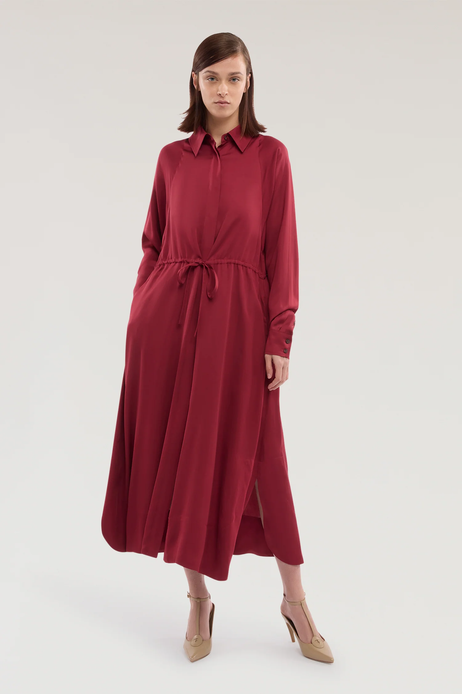 Viscose twill chemise dress - Image 3