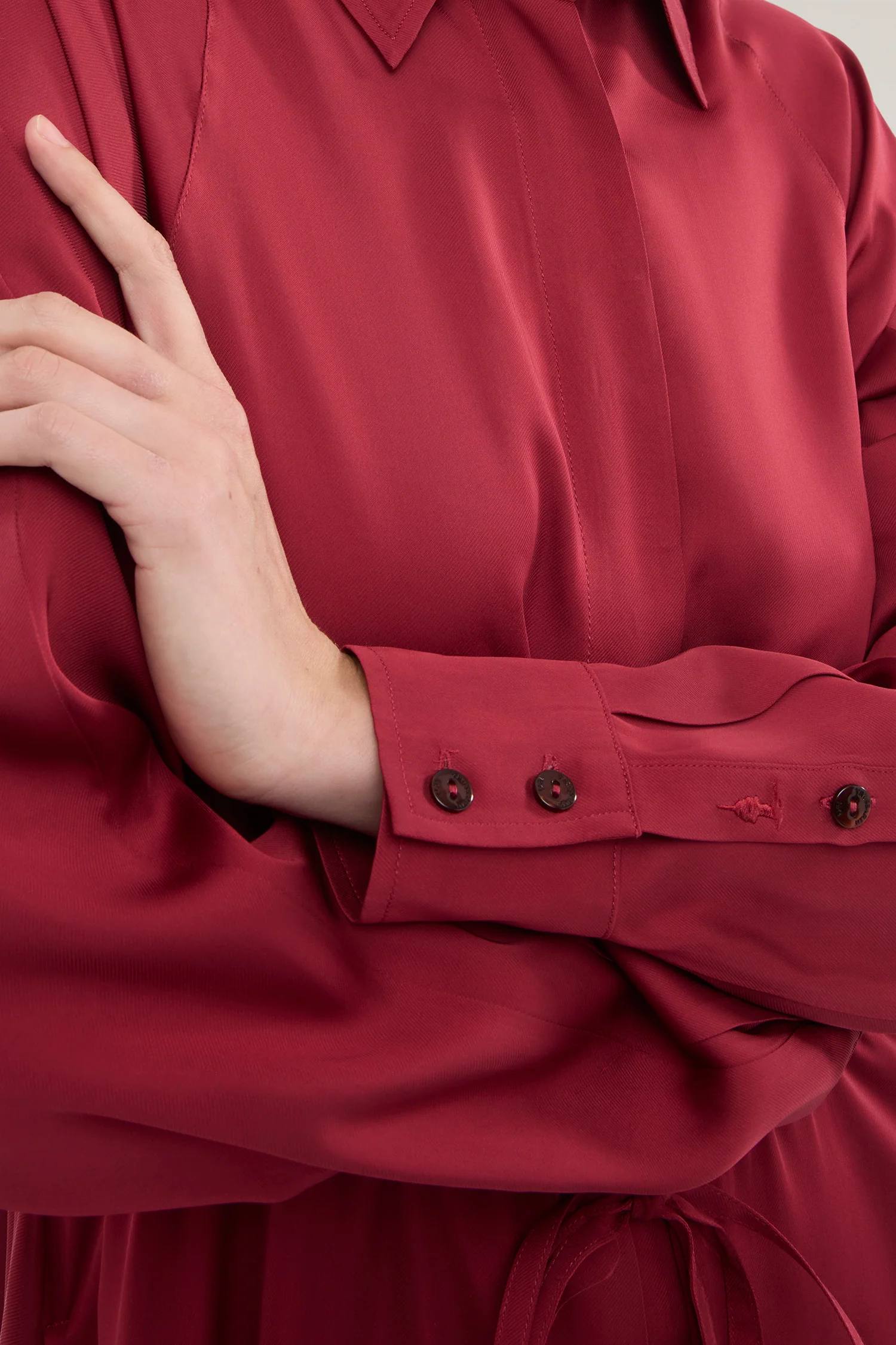 Viscose twill chemise dress - Image 4