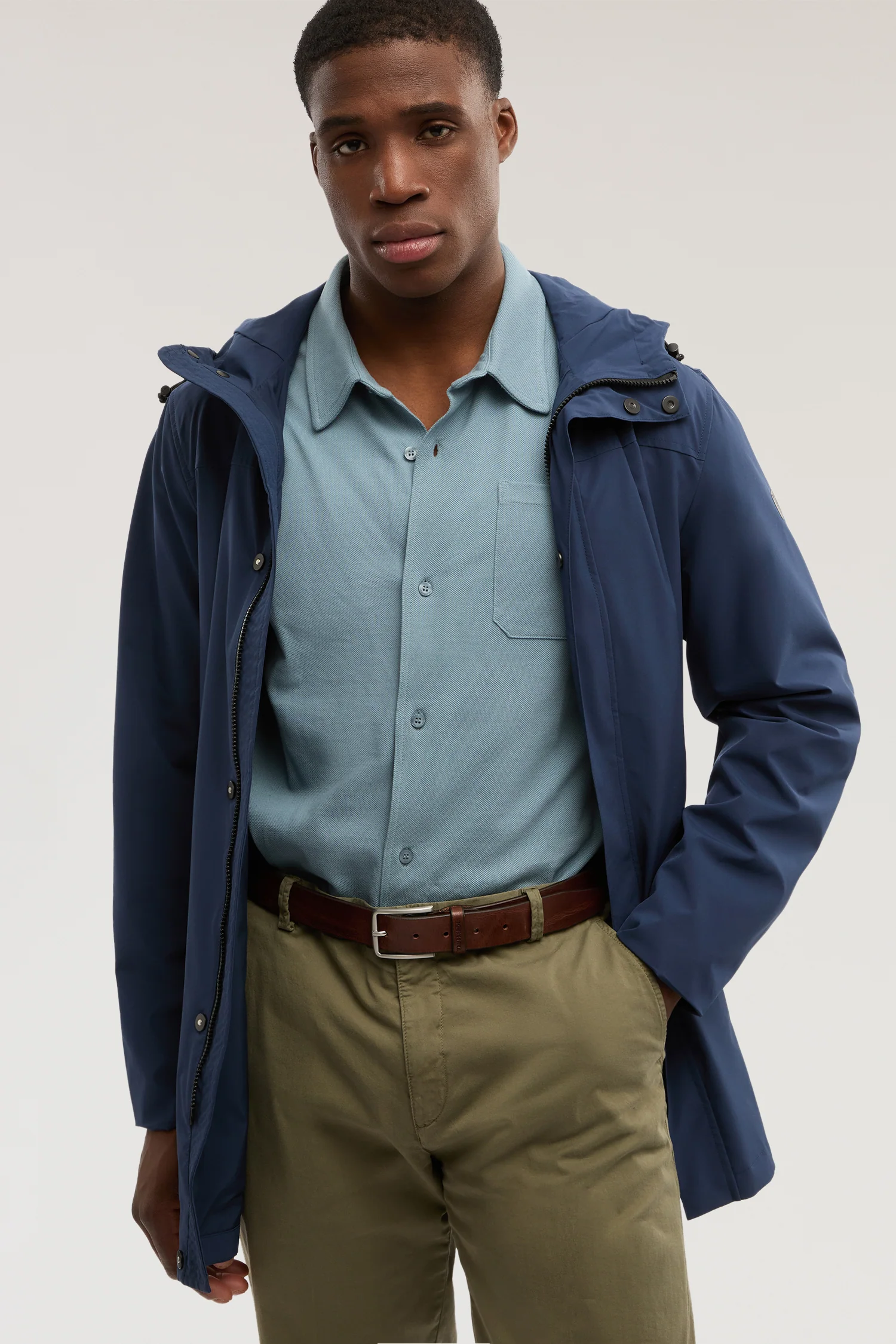 Water-repellent microfibre hooded jacket - Image 4