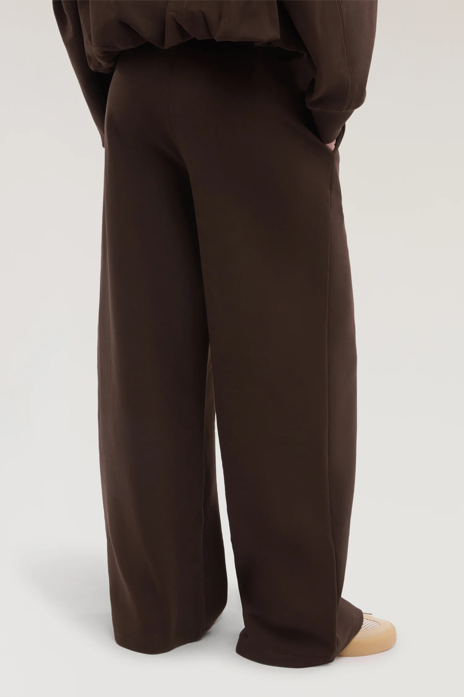 Wide-leg trousers in diagonal jersey - Image 2