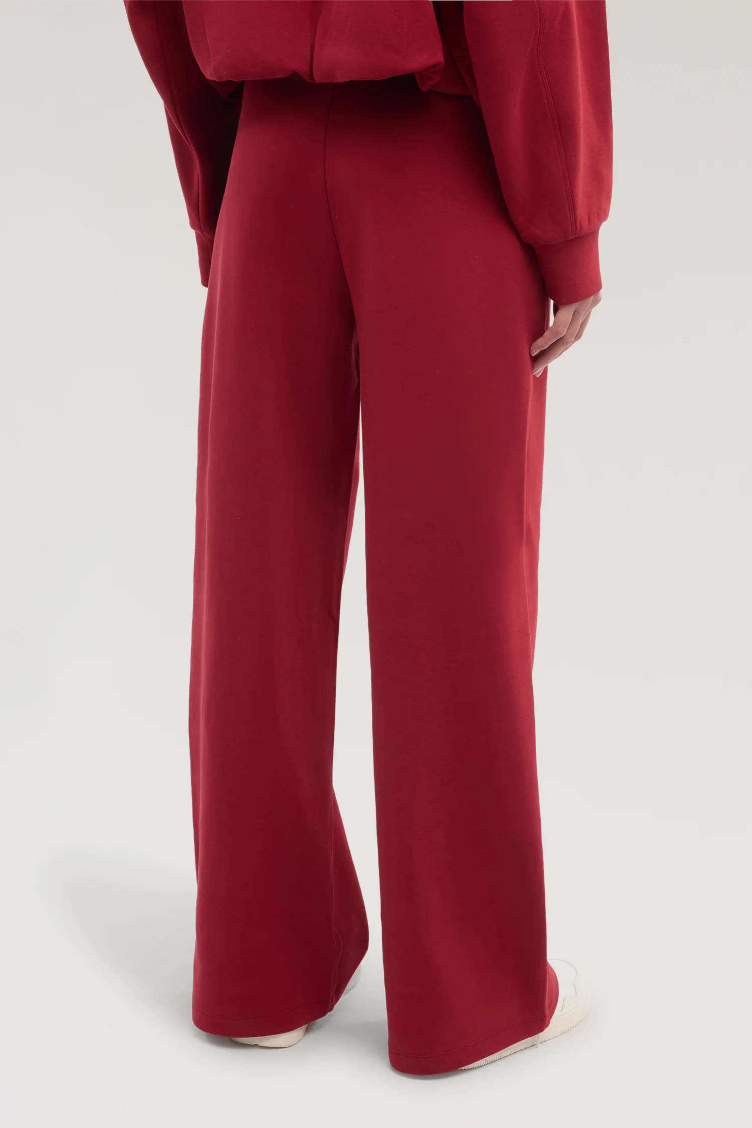 Wide-leg trousers in diagonal jersey - Image 2