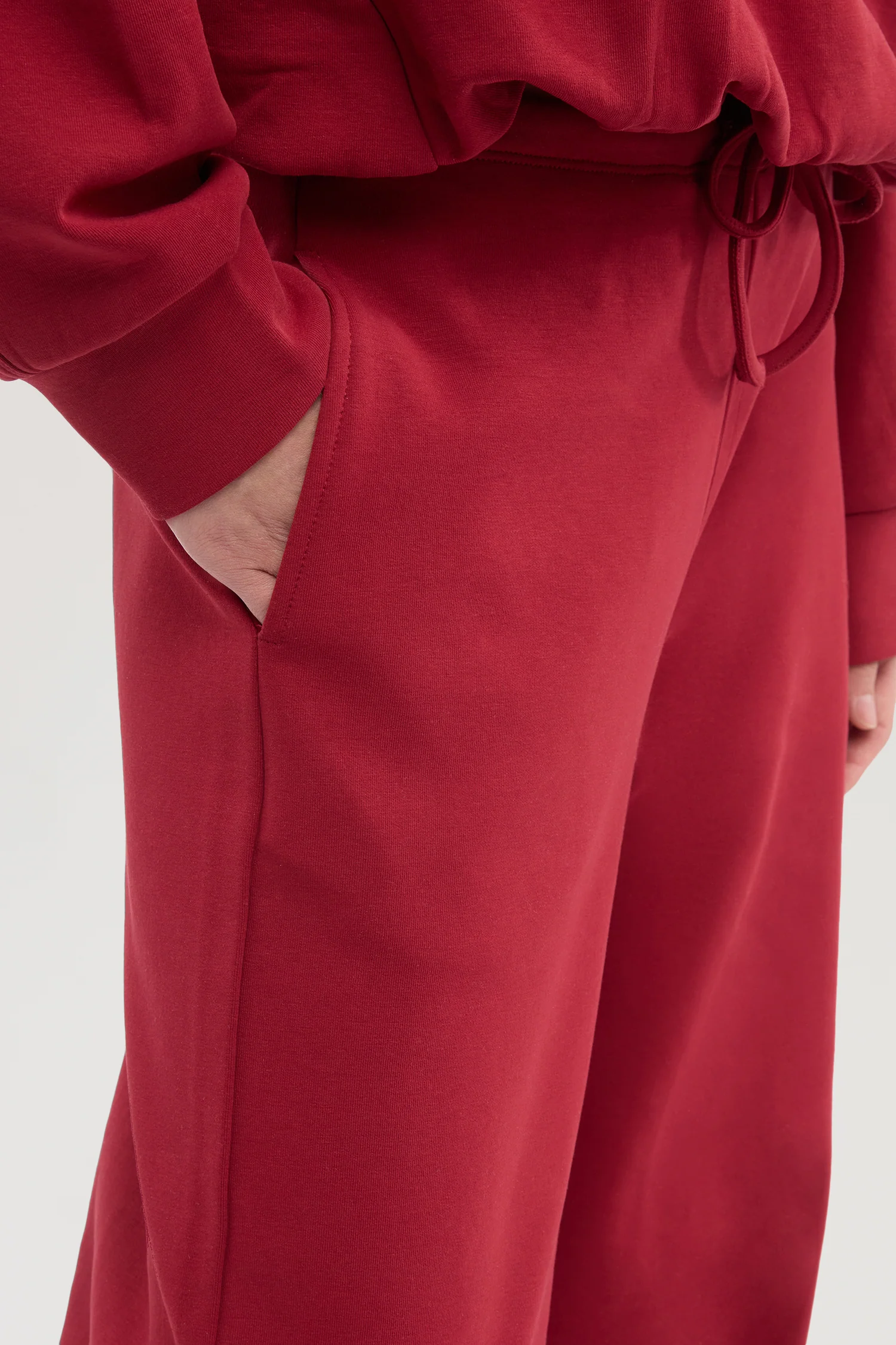Wide-leg trousers in diagonal jersey - Image 3