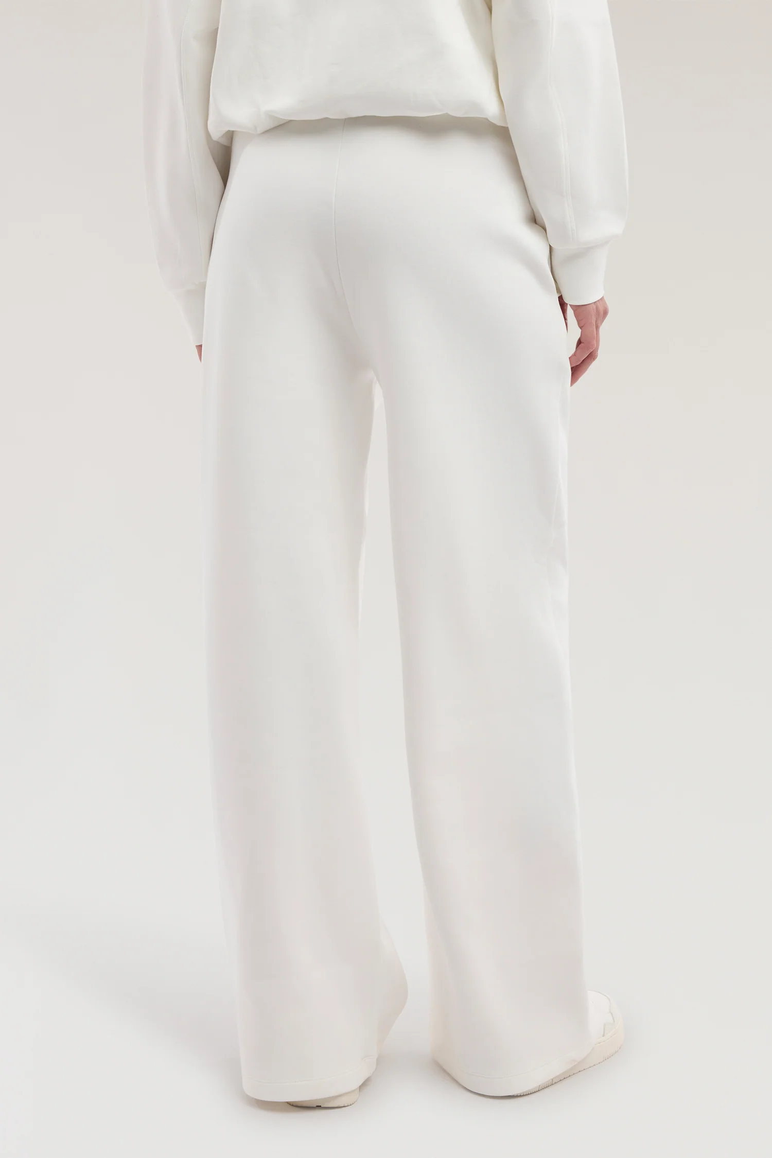 Wide-leg trousers in diagonal jersey - Image 2