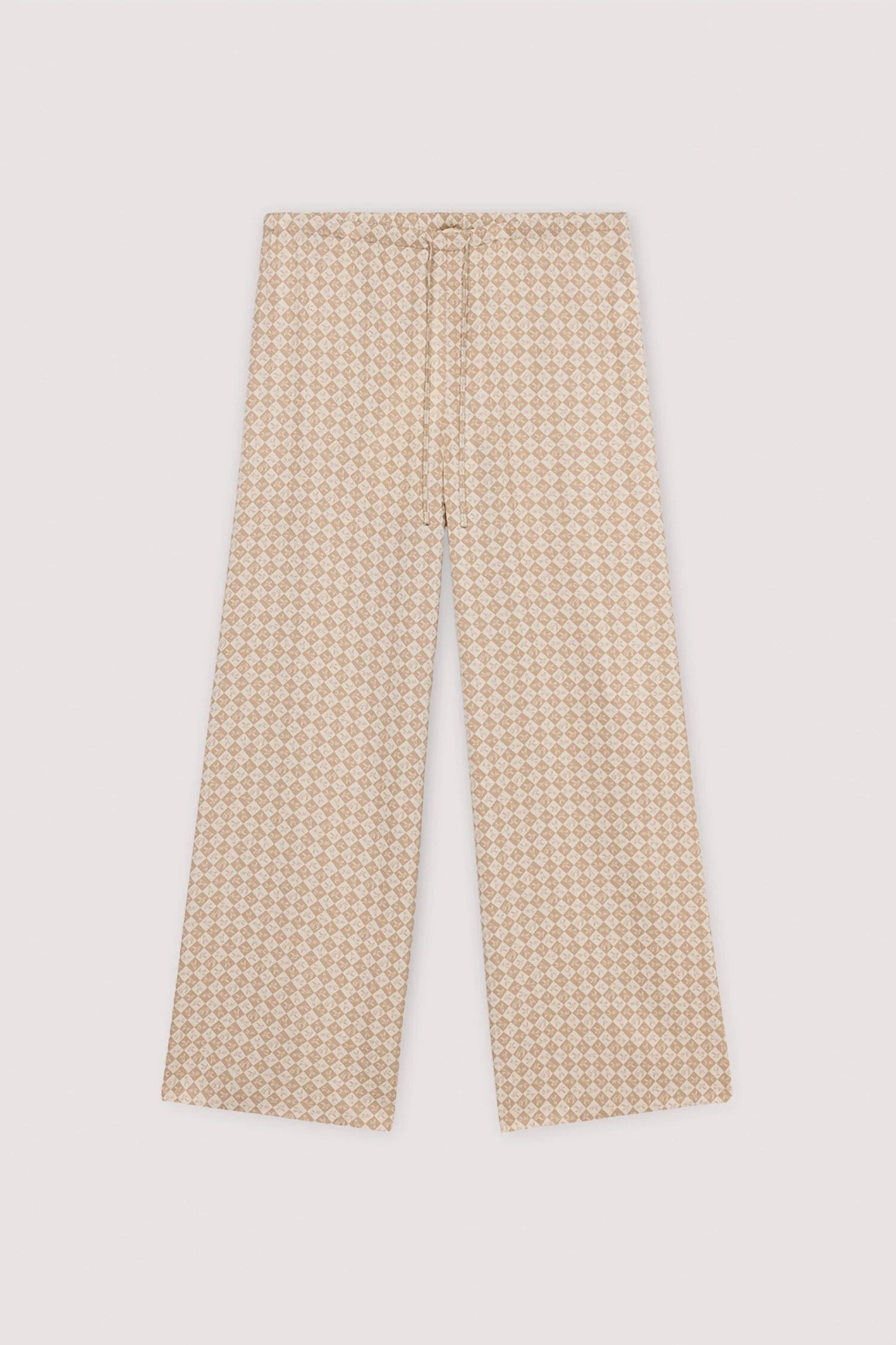 Wide-leg trousers with viscose twill print - Image 5