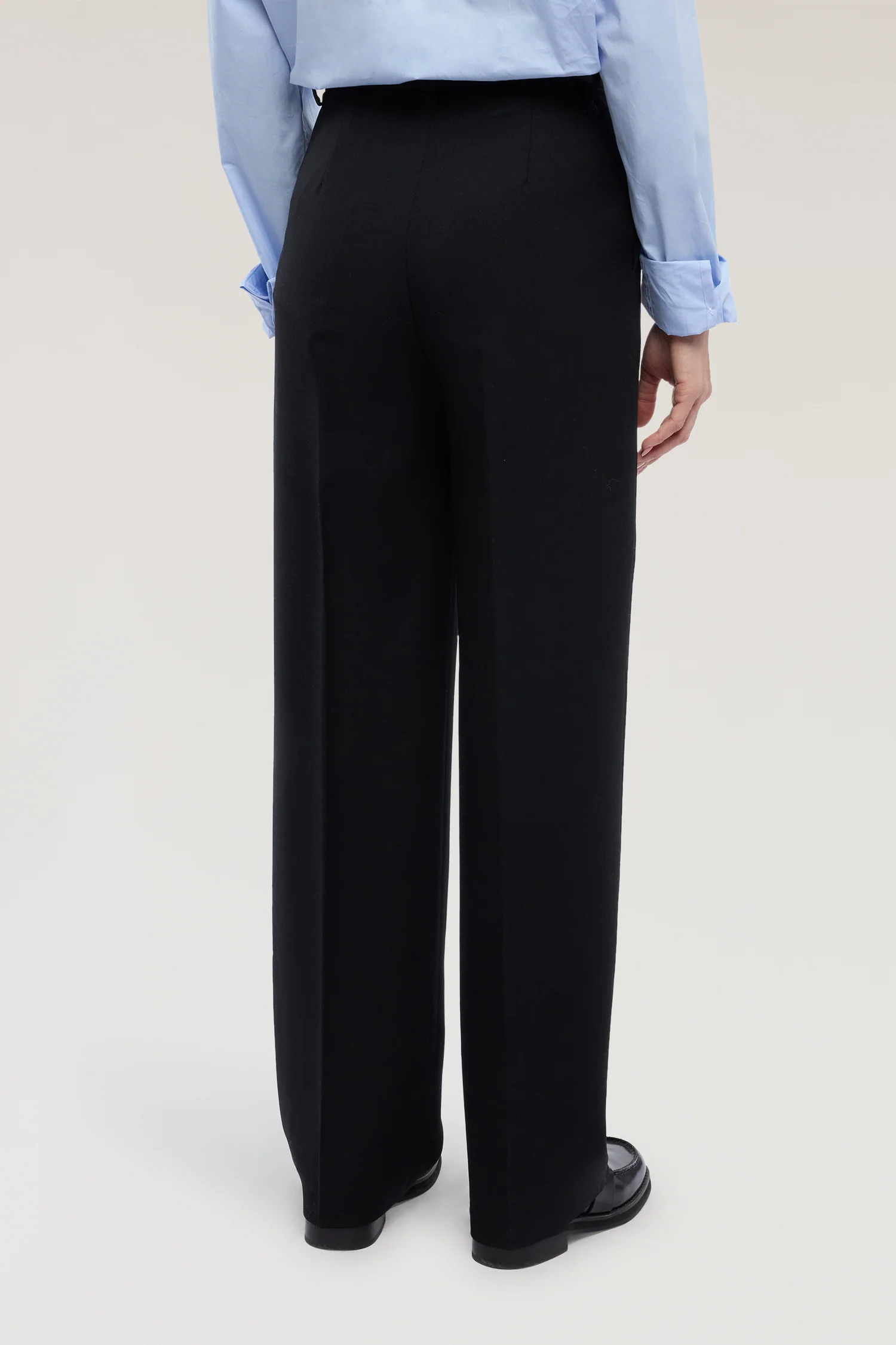 Wide trousers in lightweight cotton fabric - Image 3