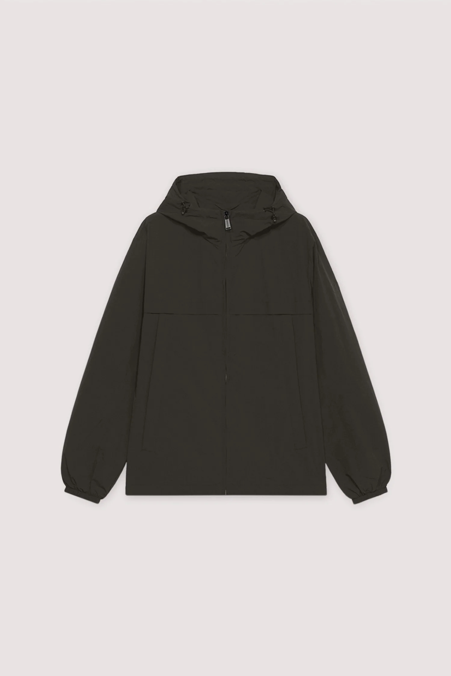 Windbreaker with hood in crinkle nylon - Image 5
