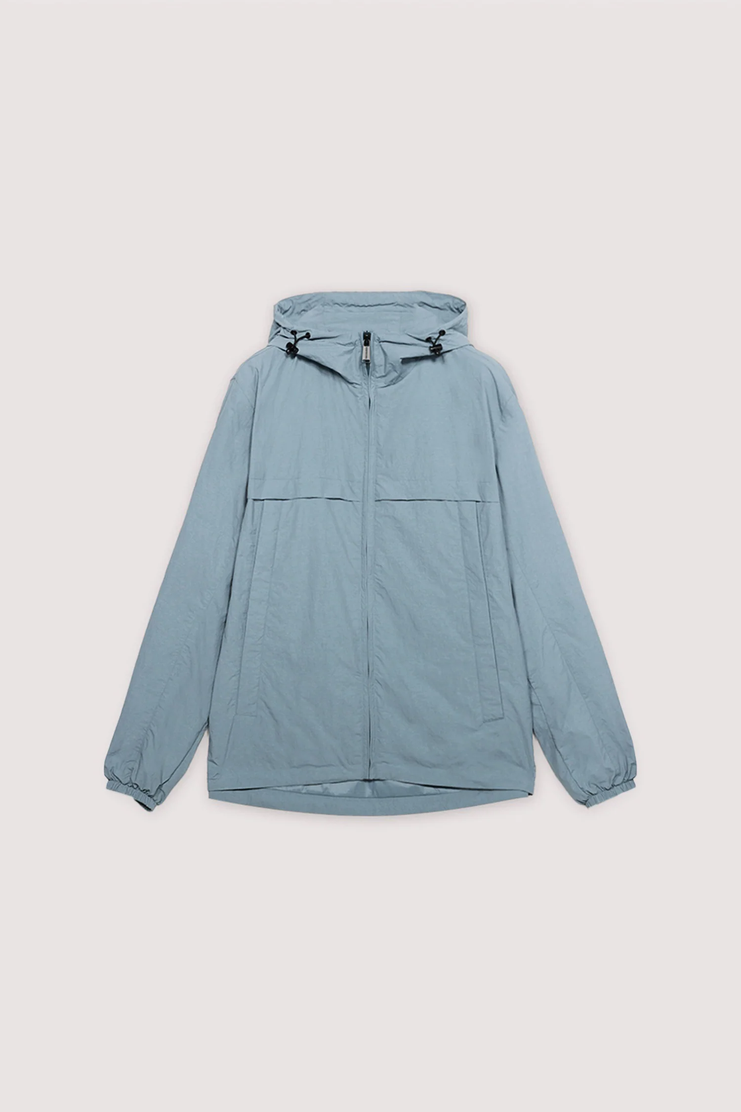Windbreaker with hood in crinkle nylon - Image 5