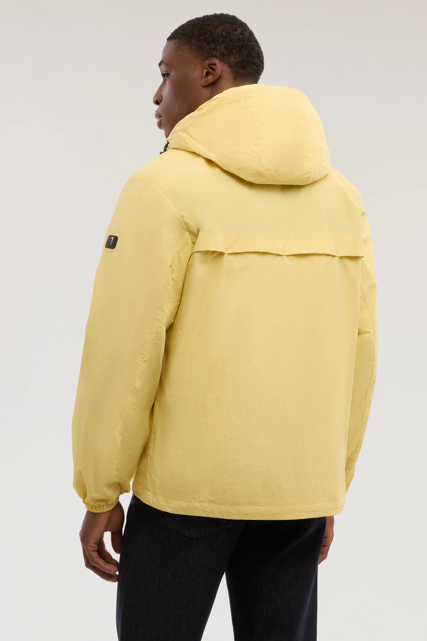 Windbreaker with hood in crinkle nylon - Image 3