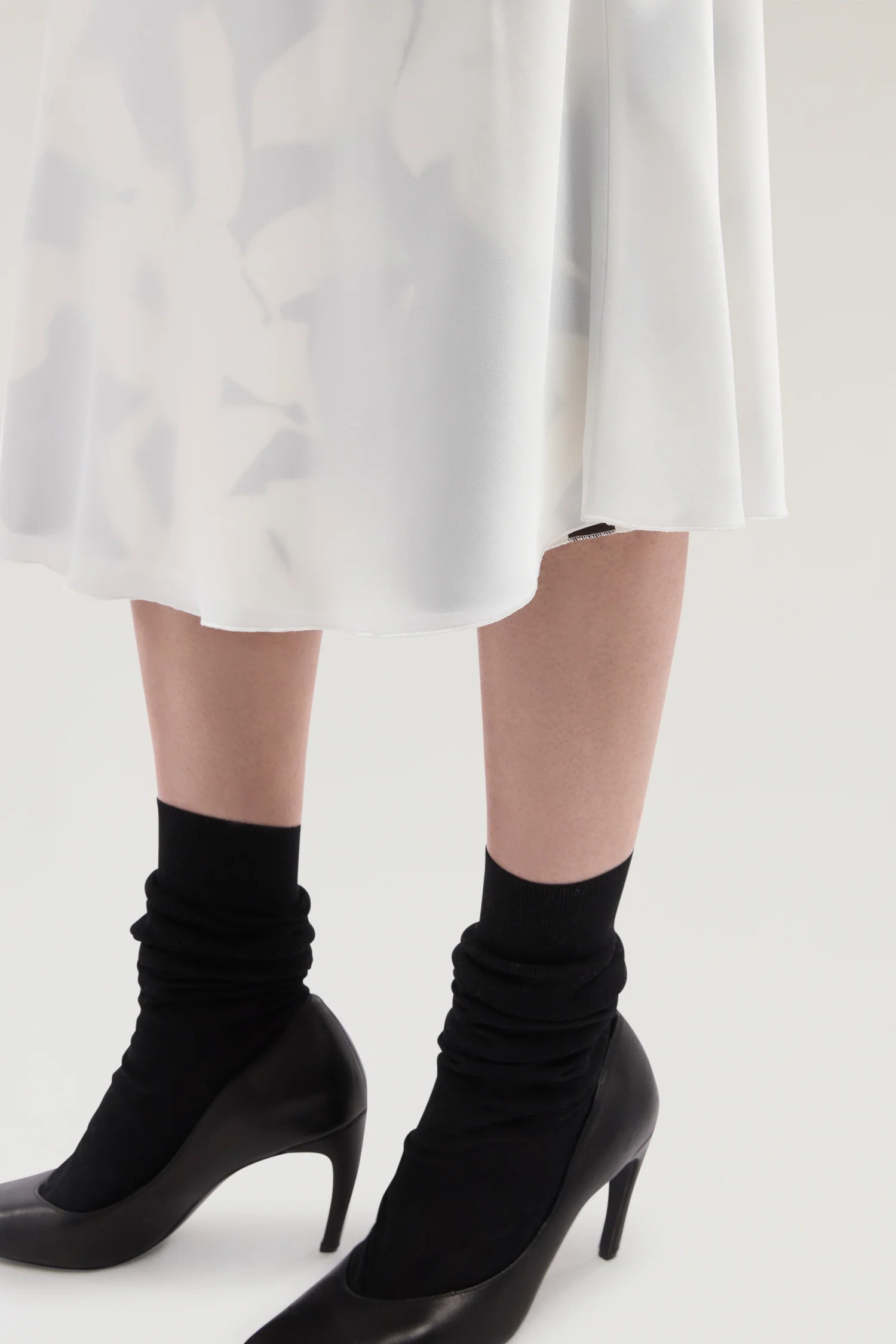 Women's midi double-fabric dress with print - Image 3